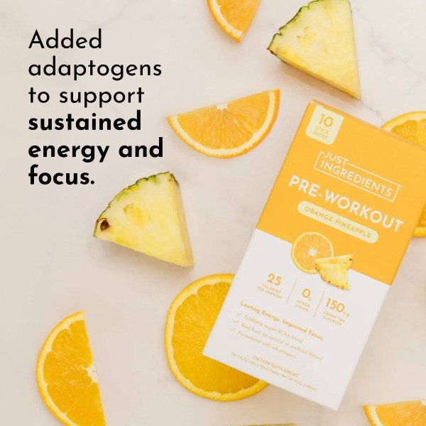 Pre-Workout Sports Drink Powder Packet – Orange Pineapple – 5.89oz/10ct