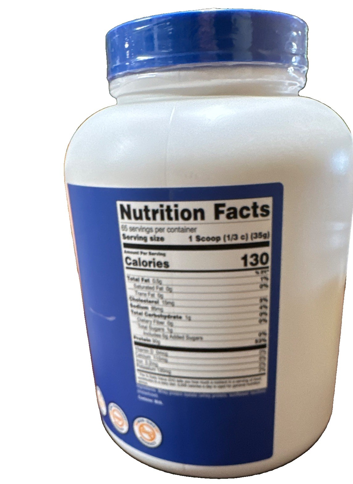 Nutricost Whey Protein Isolate Unflavored 5 lb 65 Servings Gluten-Free Non-GMO