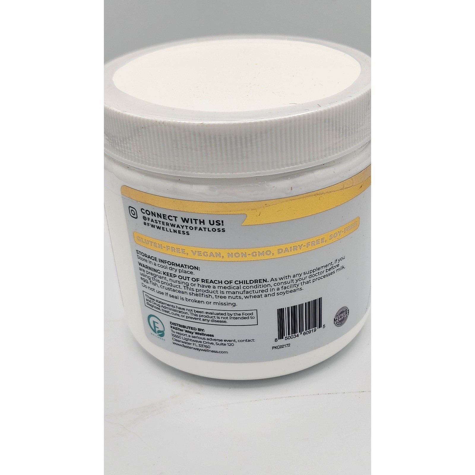 Faster Way Creatine Monohydrate Supplement 250g 8.8oz 50 Servings Vegan Non-GMO