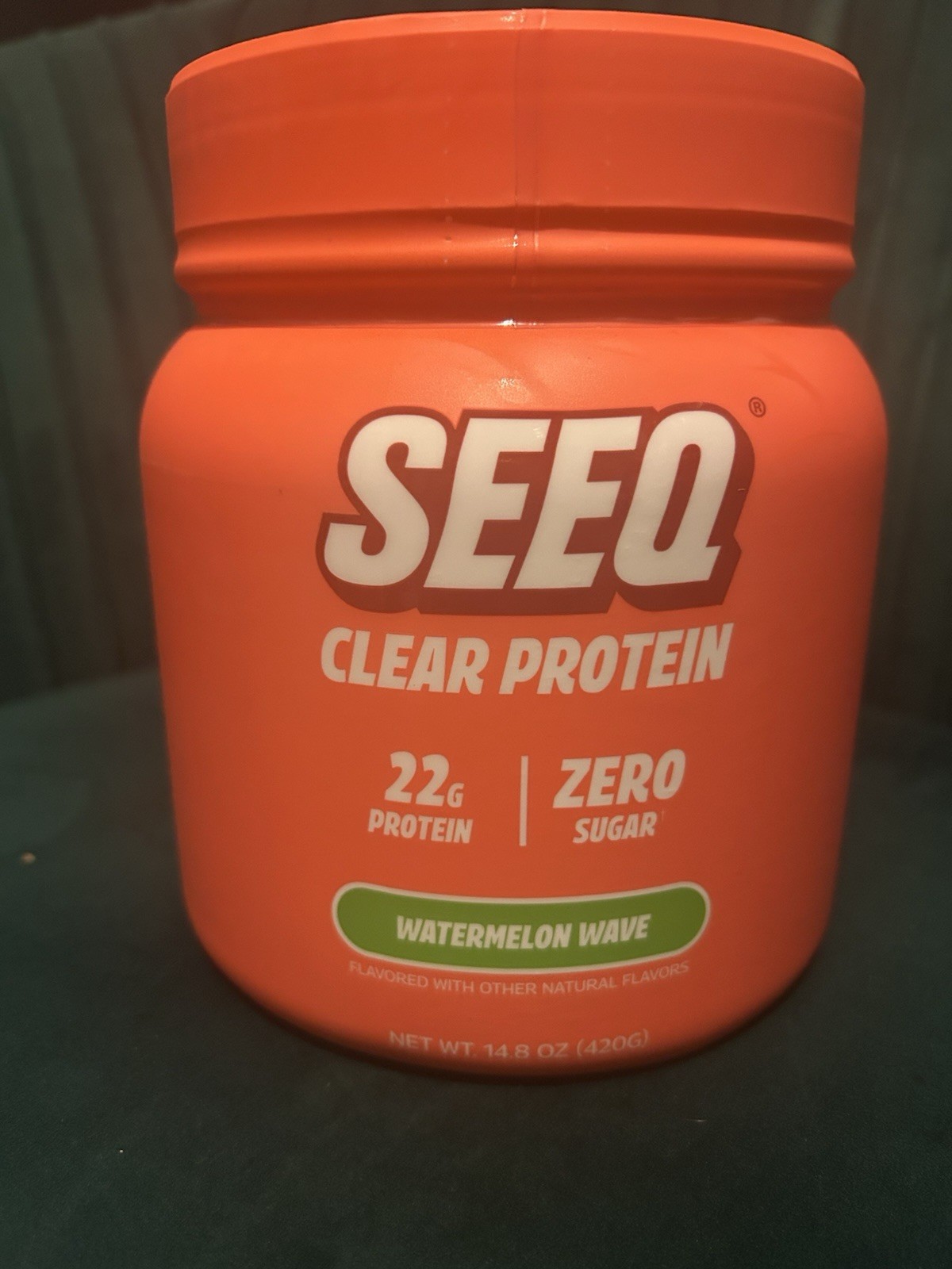 SEEQ Clear Protein Powder Watermelon Wave High Protein Zero Sugar 14.8 oz