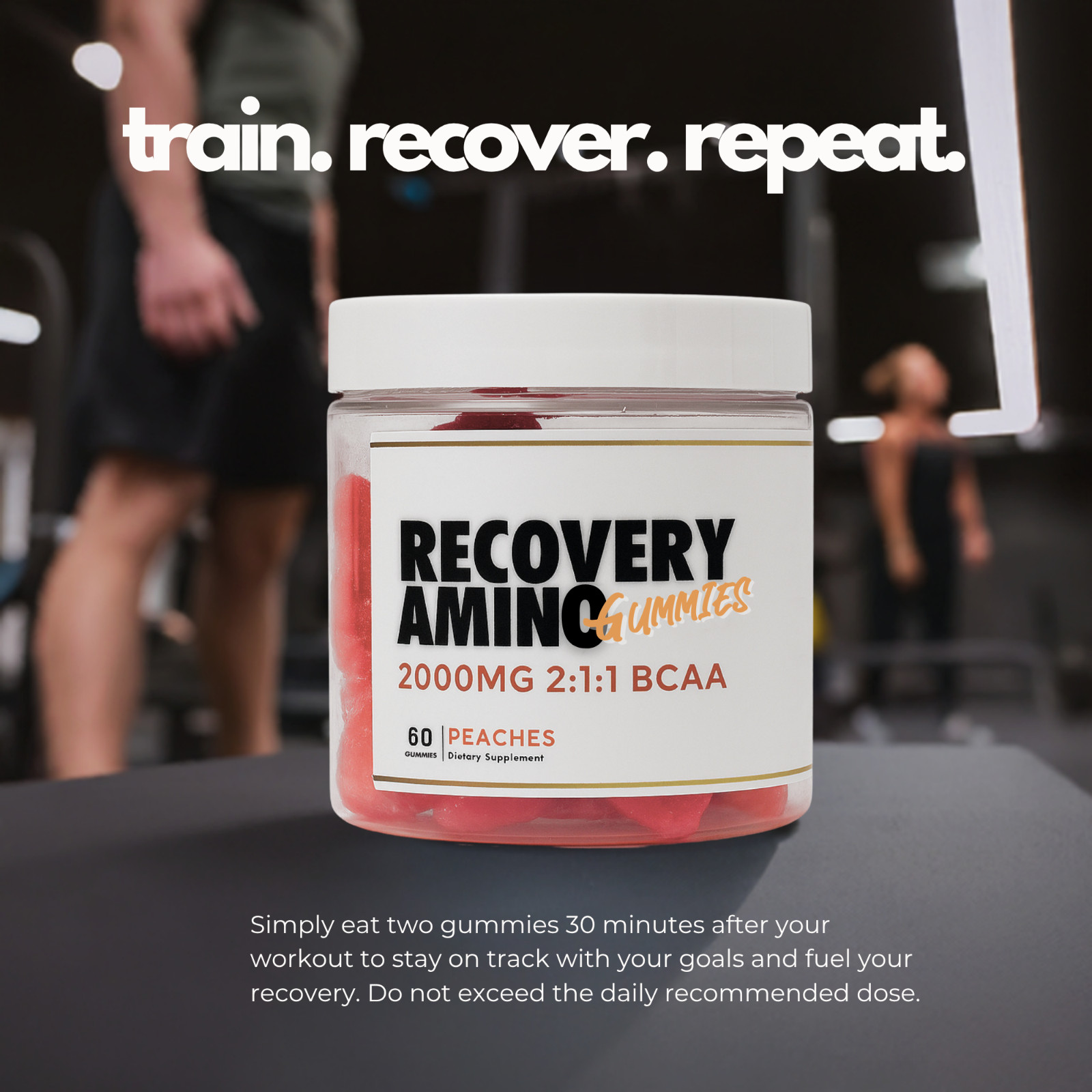 Recovery+ BCAA Gummies – 2:1:1 Branched Chain Amino Acids