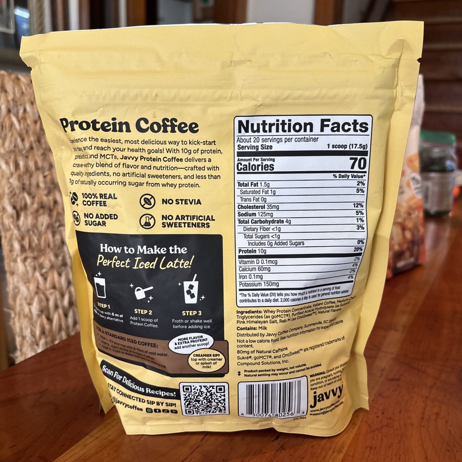 Javvy Protein Coffee Cookie Dough 12.3oz