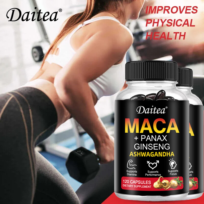 Maca Capsules – Containing Ginseng and Ashwagandha – Provide Natural Energy