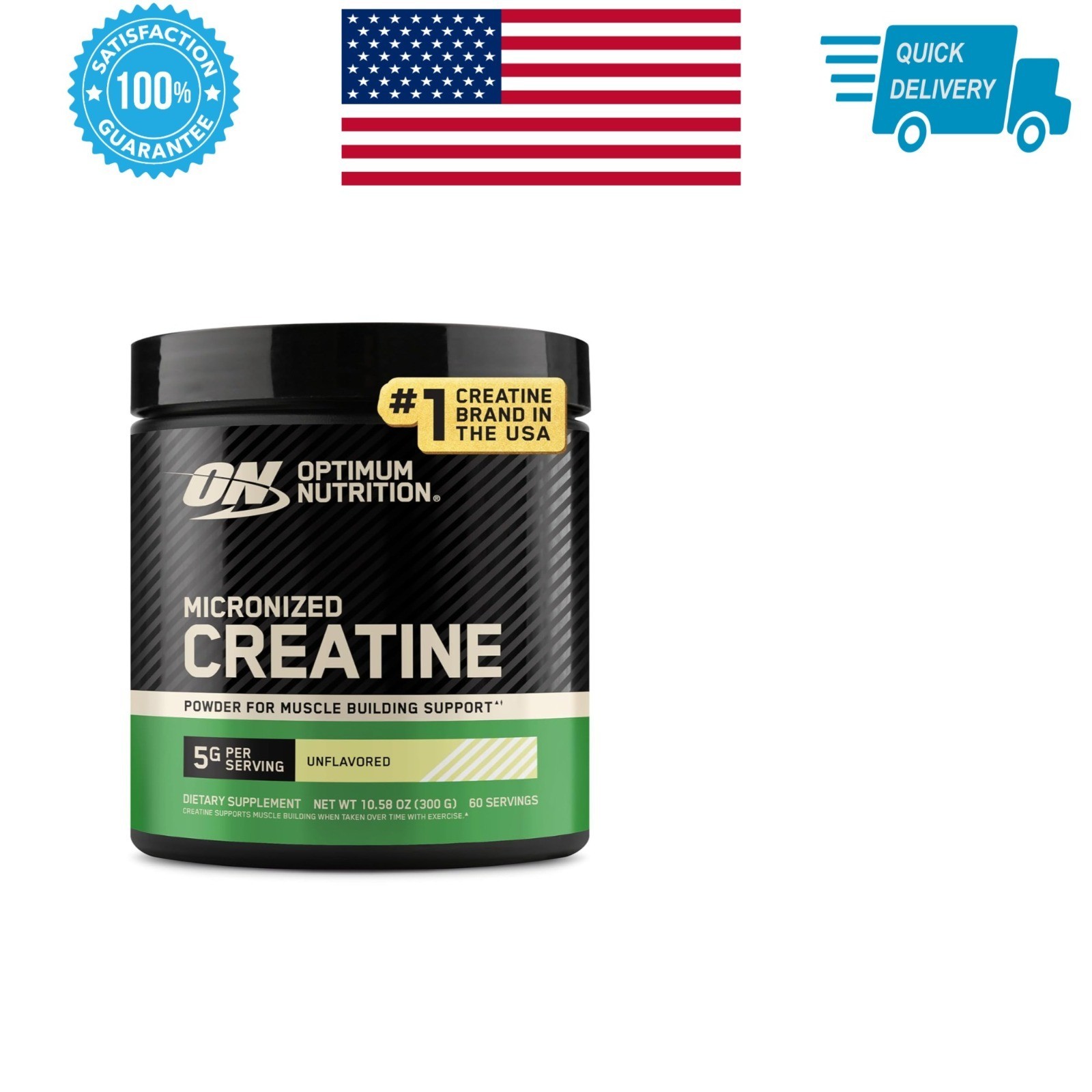 Micronized Creatine Monohydrate Powder – 60 Servings, Unflavored