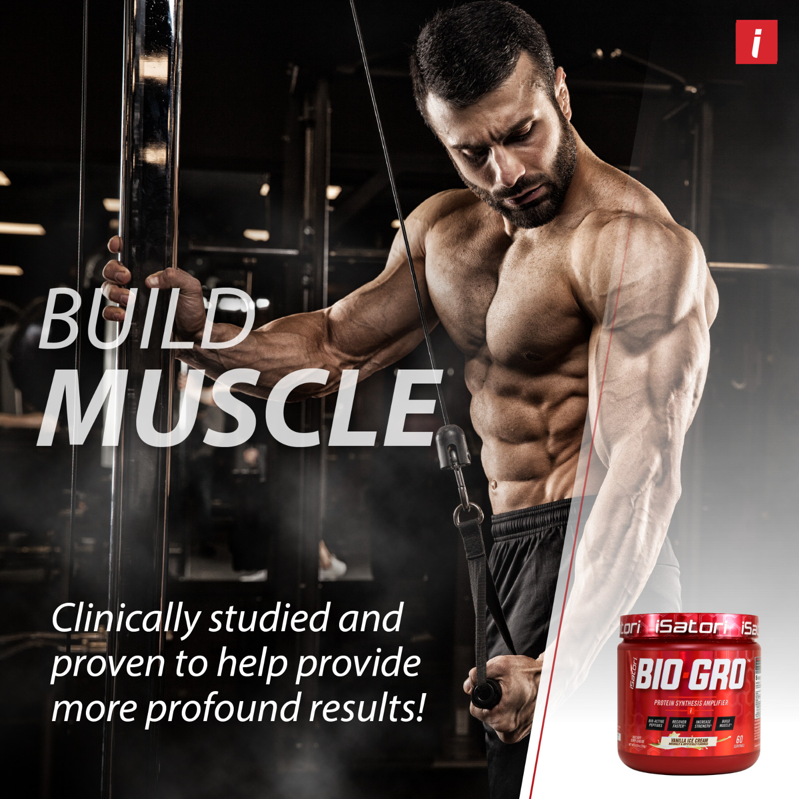 BIO-GRO Protein Muscle, Strength & Recovery – Vanilla Ice Cream / 60 Servings