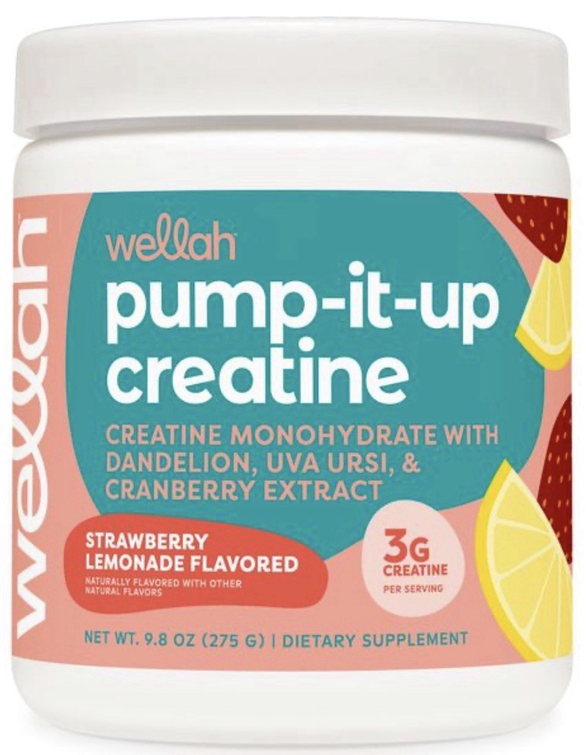 Wellah Pump-It-Up Creatine Monohydrate 50 Servings Strawberry Lemonade BB 8/2027