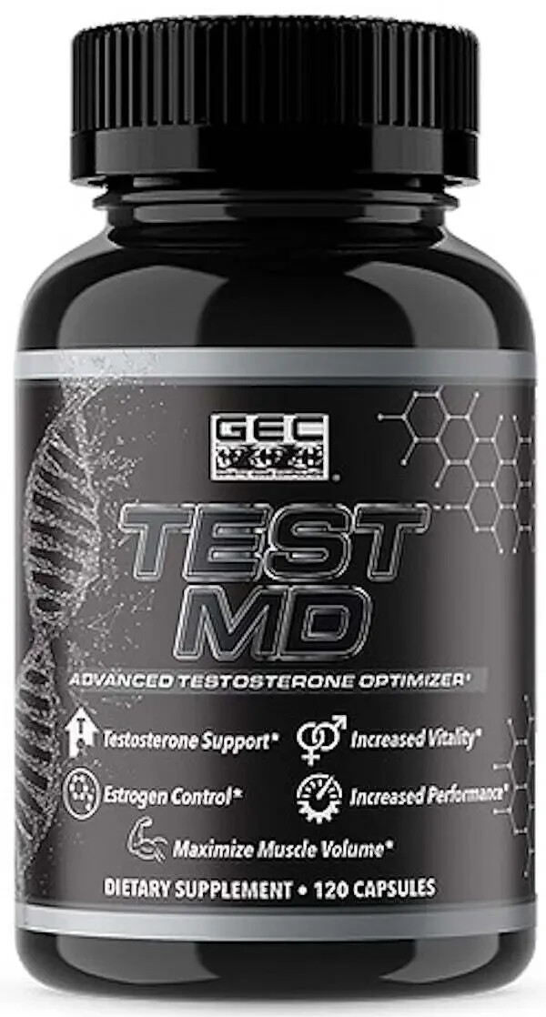 GEC Genetic Edge Compounds Test MD Natural Testosterone Support 120 Capsules NEW
