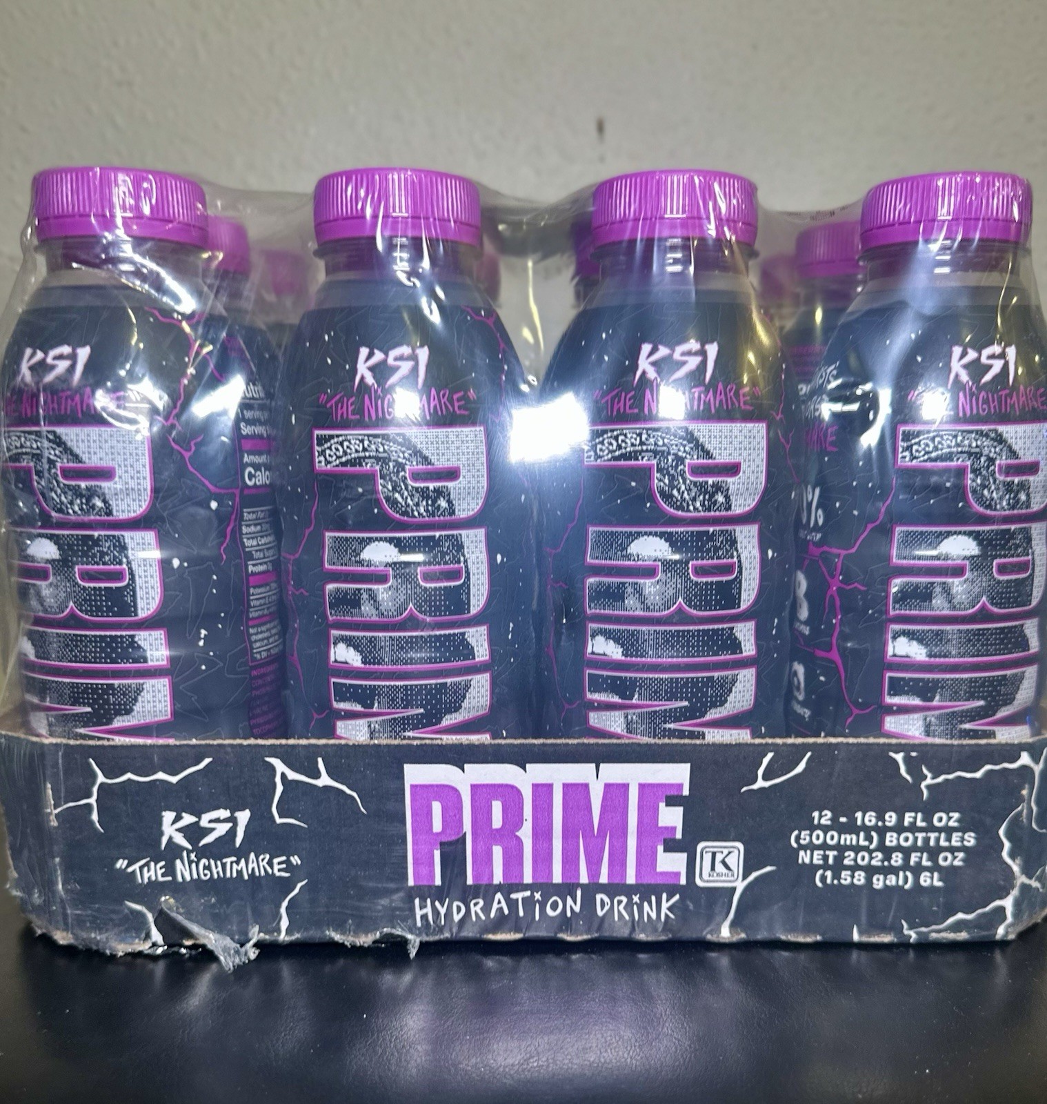(6-PACK) • NEW KSI “THE NiGHTMARE” PRIME Hydration Strawberry Cream