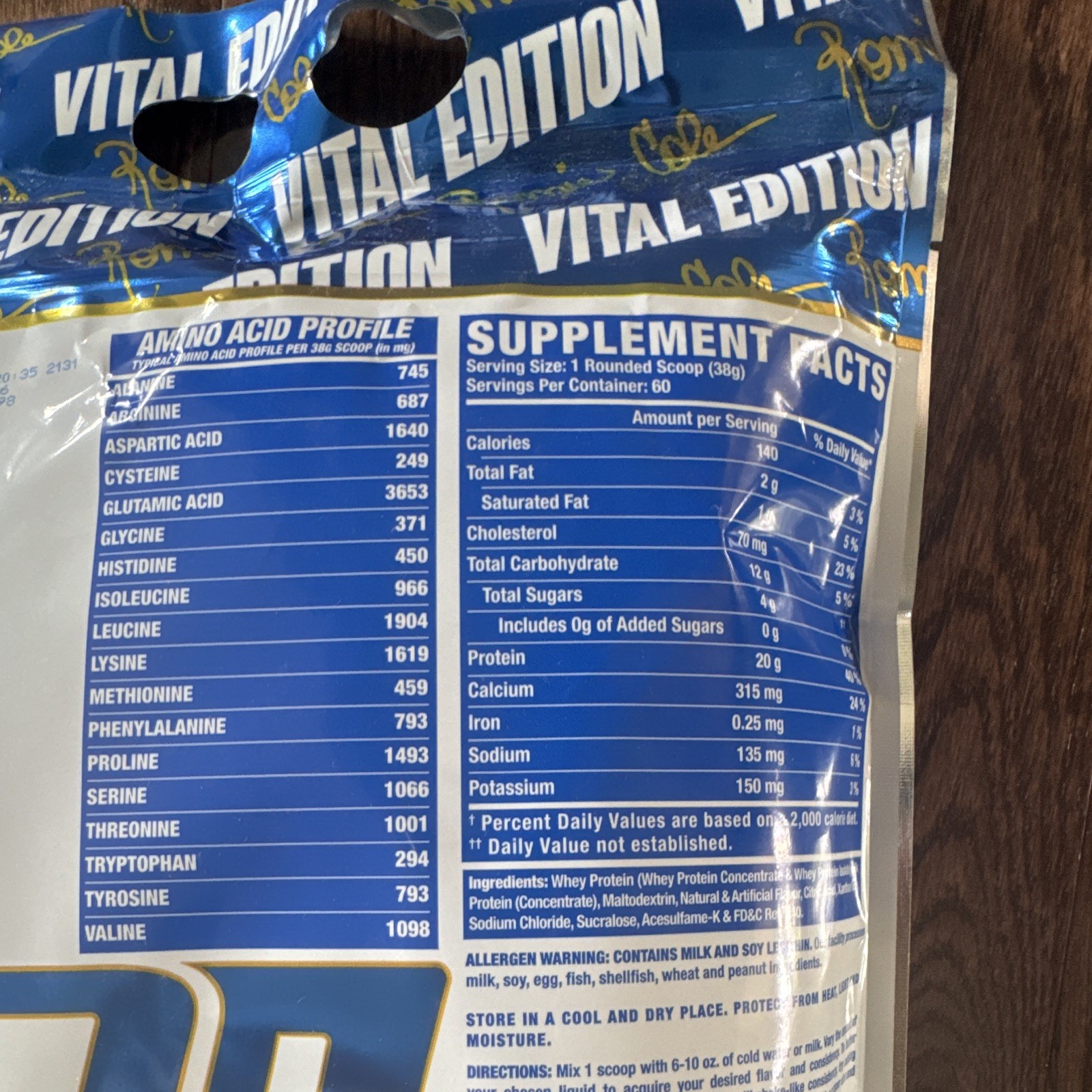 Ronnie Coleman Signature Series Whey XS Amino Spiking Free Strawberry 5lb