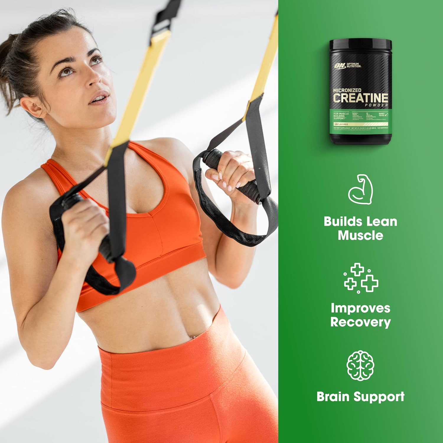 Creatine, Micronized Creatine Monohydrate Powder, Supports Strength & Recovery,