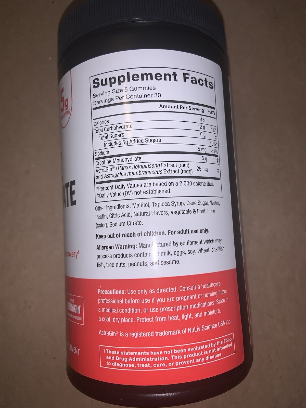 4X Lot Force Factor Creatine Mono hydrate Gummies 5 G 150ct Ex 01/28