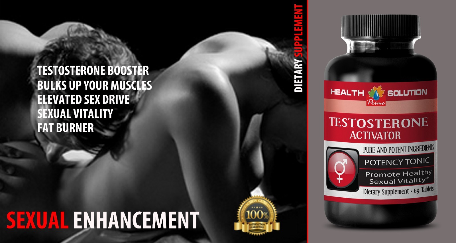 TESTOSTERONE ACTIVATOR – Made in USA Lose Weight Gain Muscle 3 Bottles
