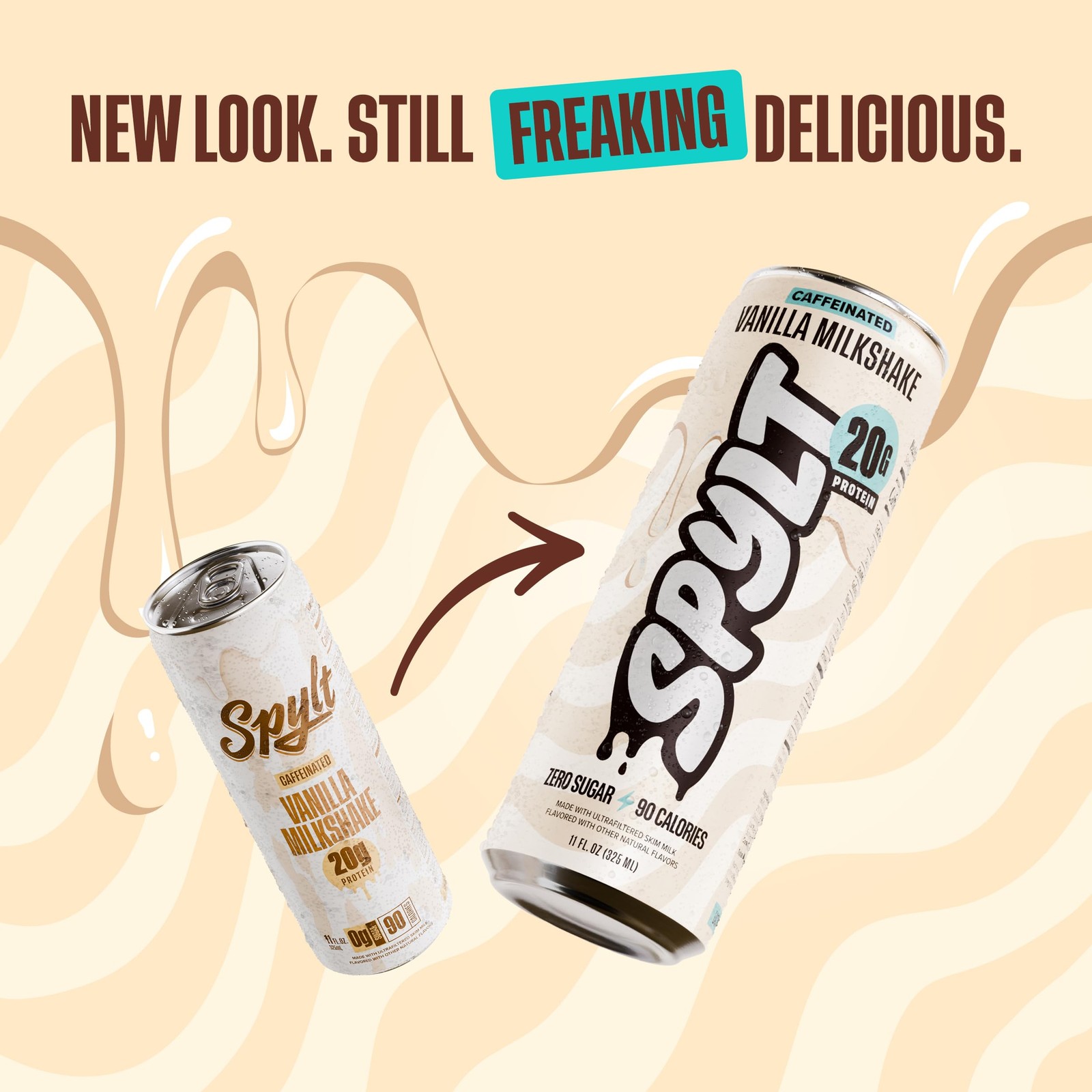 Spylt High Protein Vanilla Milkshake with 60mg Caffeine 132 Fl Oz (Pack of 1)