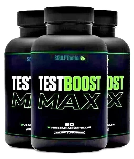 Improved 3x TEST BOOST Max Sculptnation Testosterone Build Muscle Gentlemen Fat