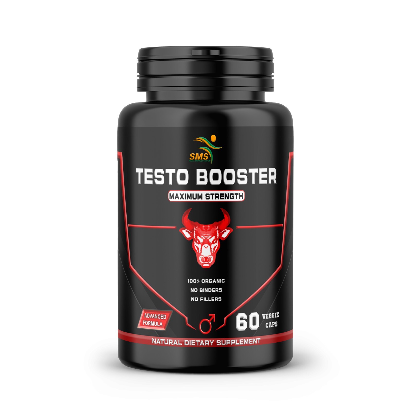 Testo Booster Stamina Energy Performance Pill Organic 60 Veggie Capsules By SMS