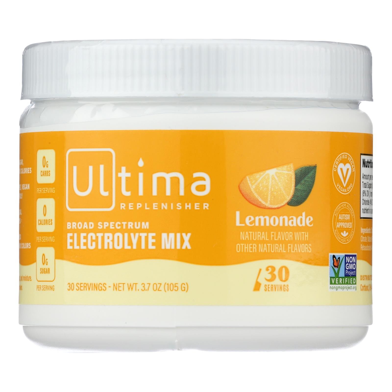 Ultima Replenisher – Electrolyte Mix Lemonade – EA of 1-3.9 OZ