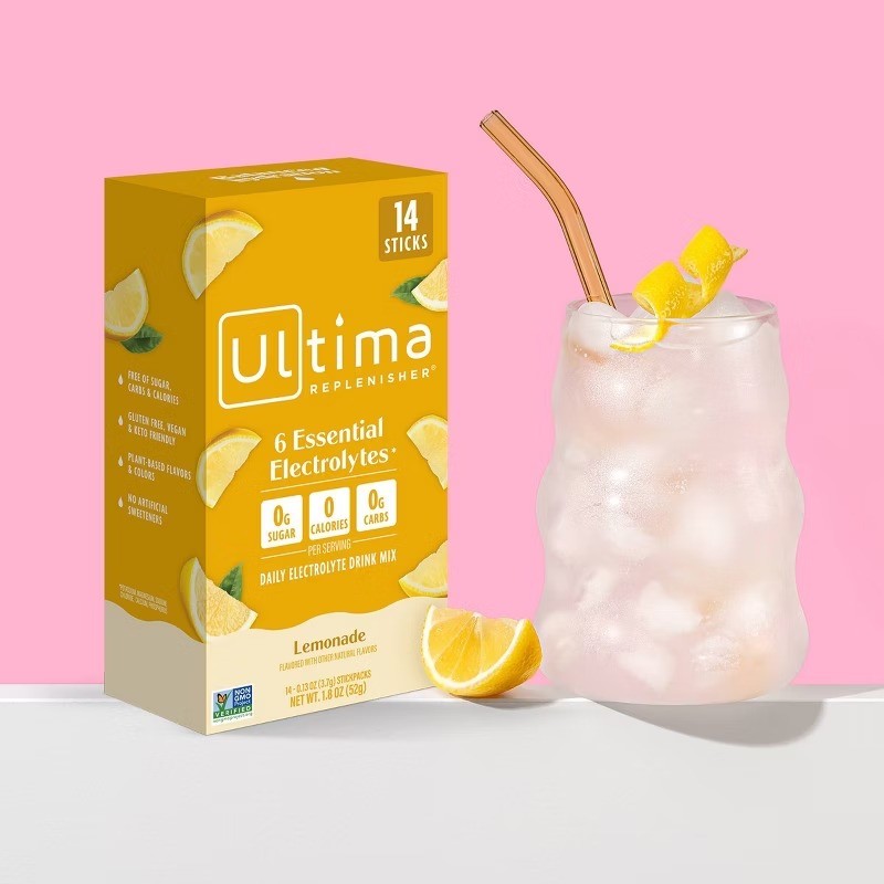 Daily Hydration Electrolyte Stick Packs – Lemonade – 1.8oz/14ct