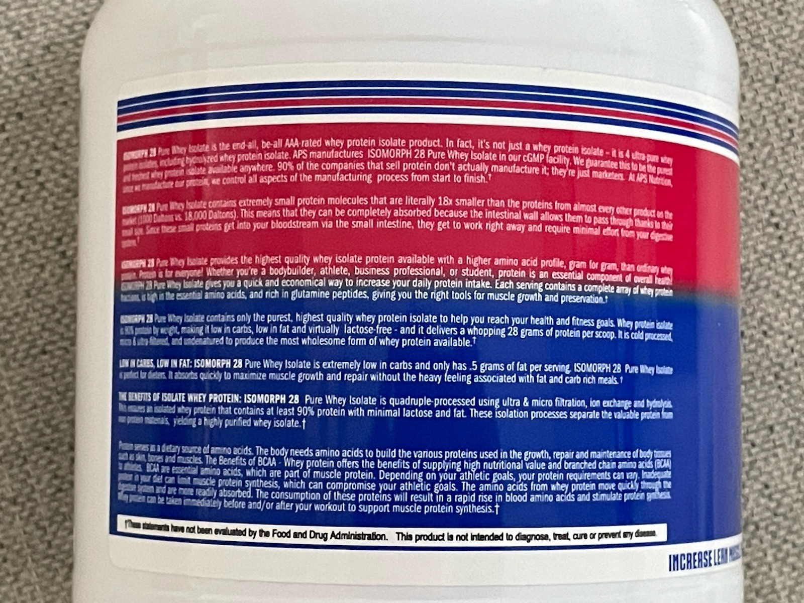 APS Nutrition Isomorph 28 Pure Whey Isolate Protein Vanilla Milkshake 1 lb Tub