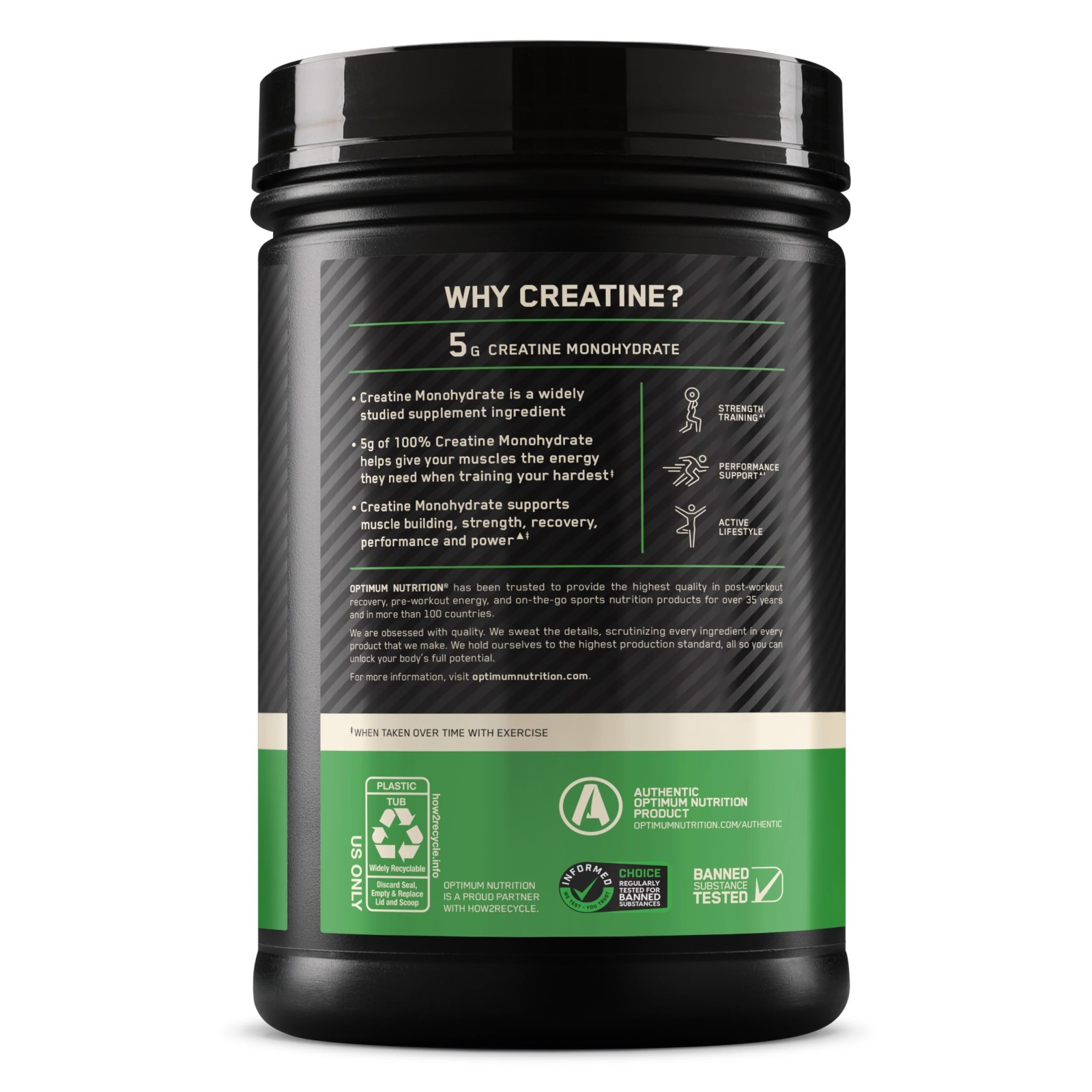 Micronized Creatine Monohydrate Powder – 5g Per Serving, Supports Strength & Rec