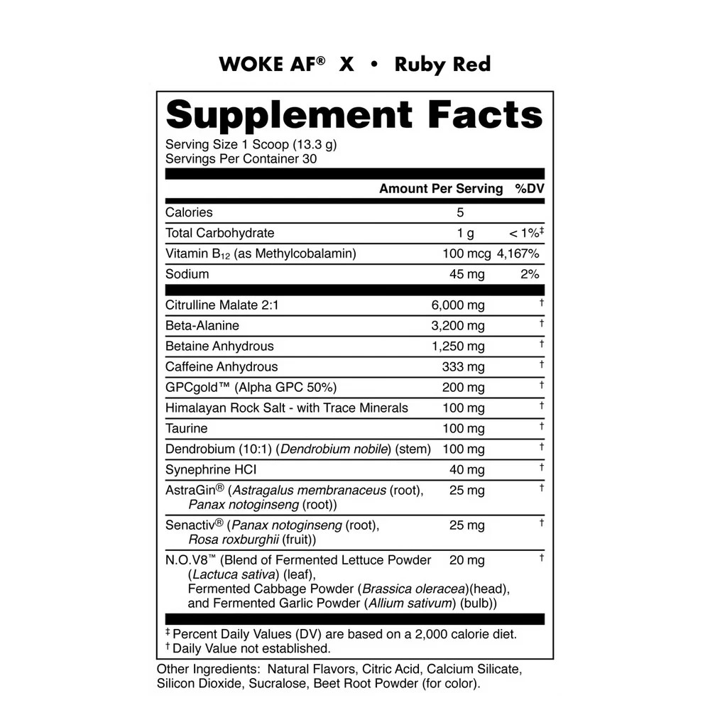BUCKED UP WOKE AF X 10 Year Anniversary PRE-WORKOUT Energy Pump Focus 30 Serving