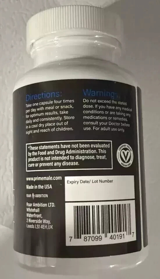 Prime Male Enhance Enhancement Virility Support Performance Boost Sexual Drive