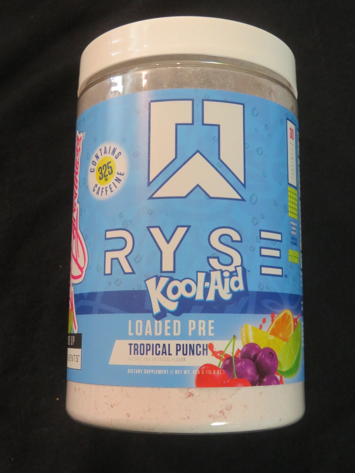 Ryse Up Supplements Kool-Aid Loaded Pre Workout Tropical Punch 15 Oz 30 Servings