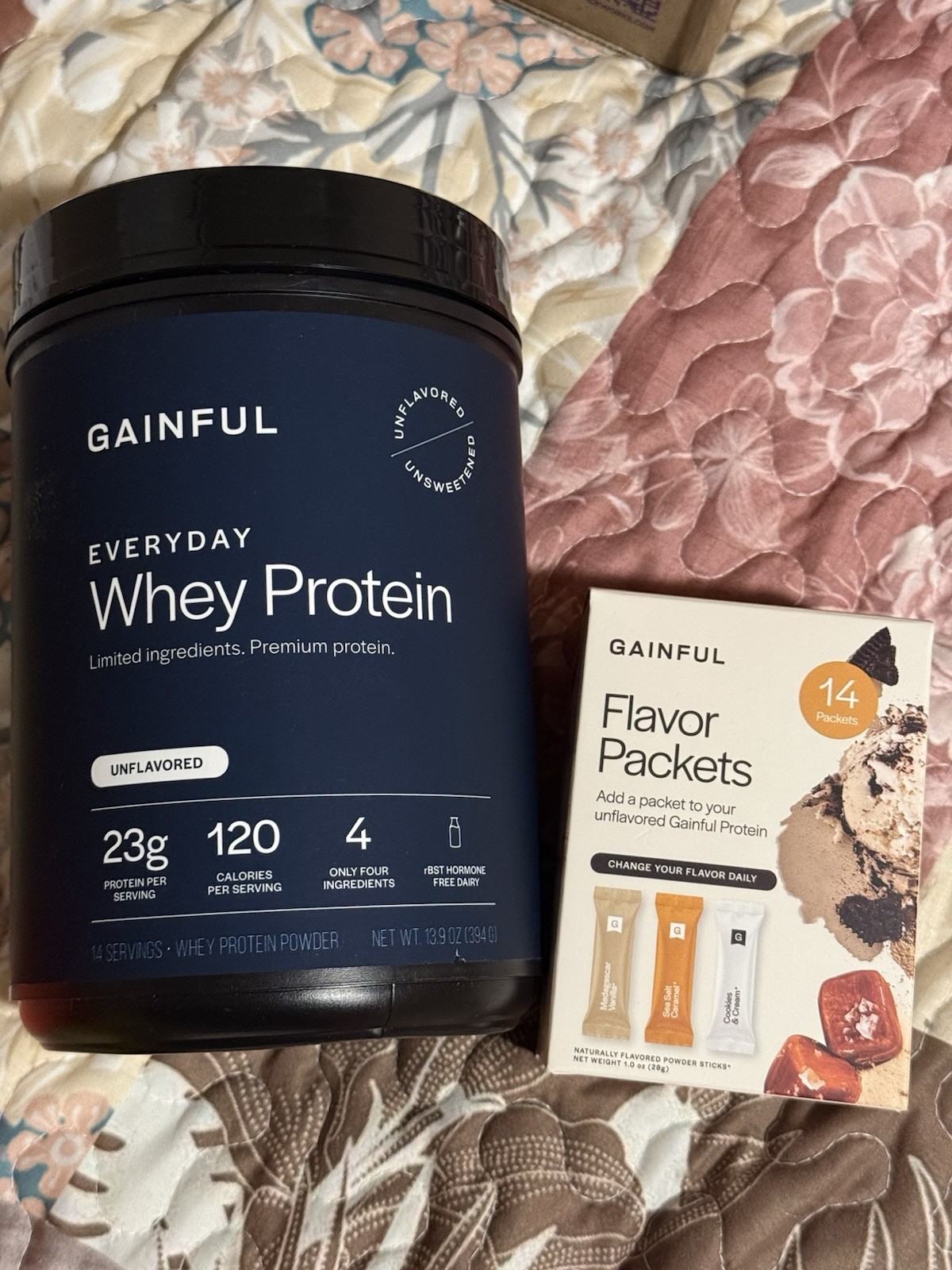 Gainful Everyday Whey Protein Powder 23g Protein per Serving/ 14 FlavorPackets