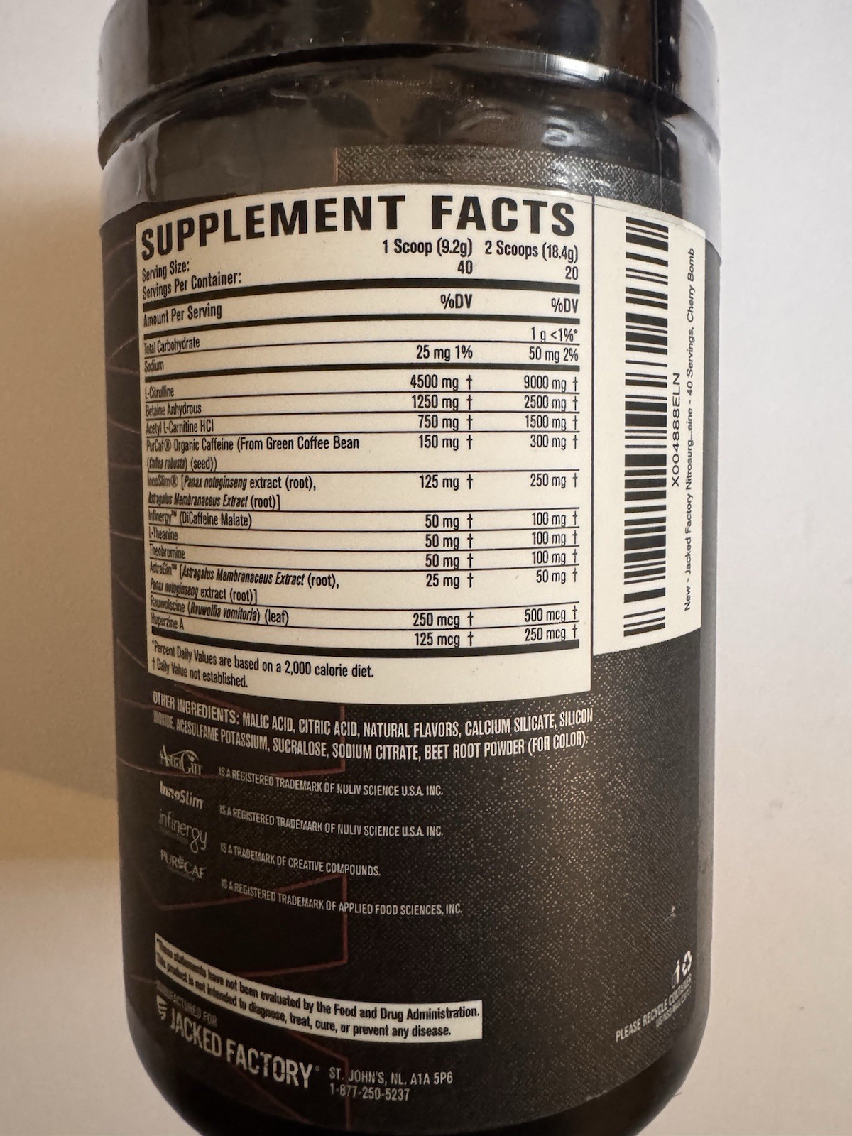 Nitrosurge Shred Max Preworkout Cherry Bomb 40 Servings Exp 1/2027 GREAT PRICE
