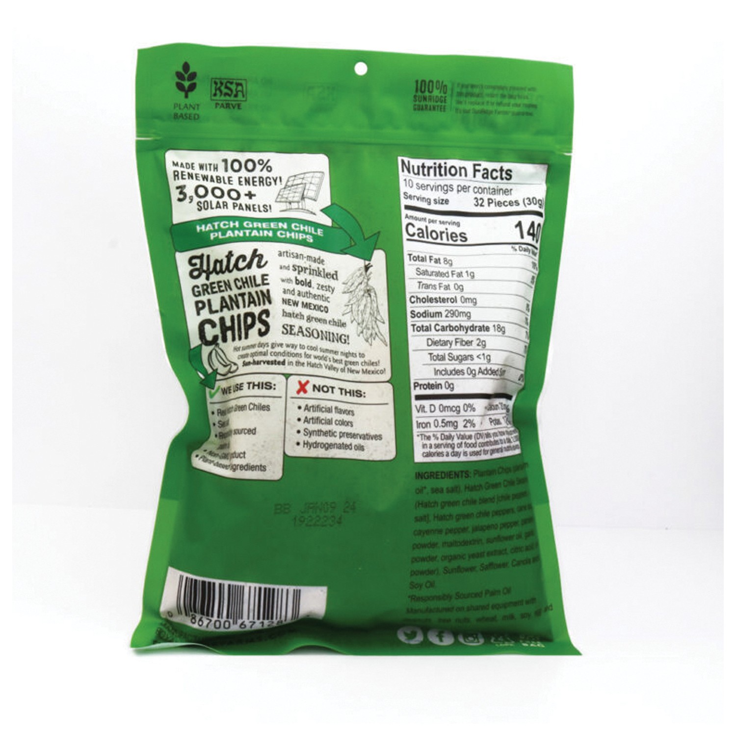 Sunridge Farms Spicy Hatch Chile Plantain Chips | Gourmet Snack, Crunchy &