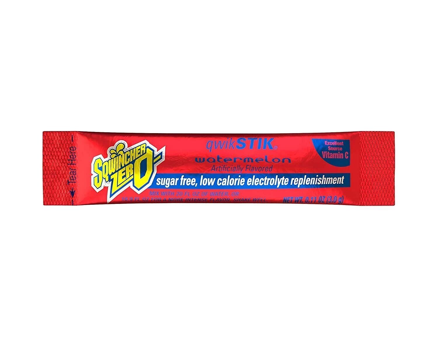 Sqwincher ZERO Sugar Free Electrolyte Powder Beverage WATERMELON Qwik Stik 30