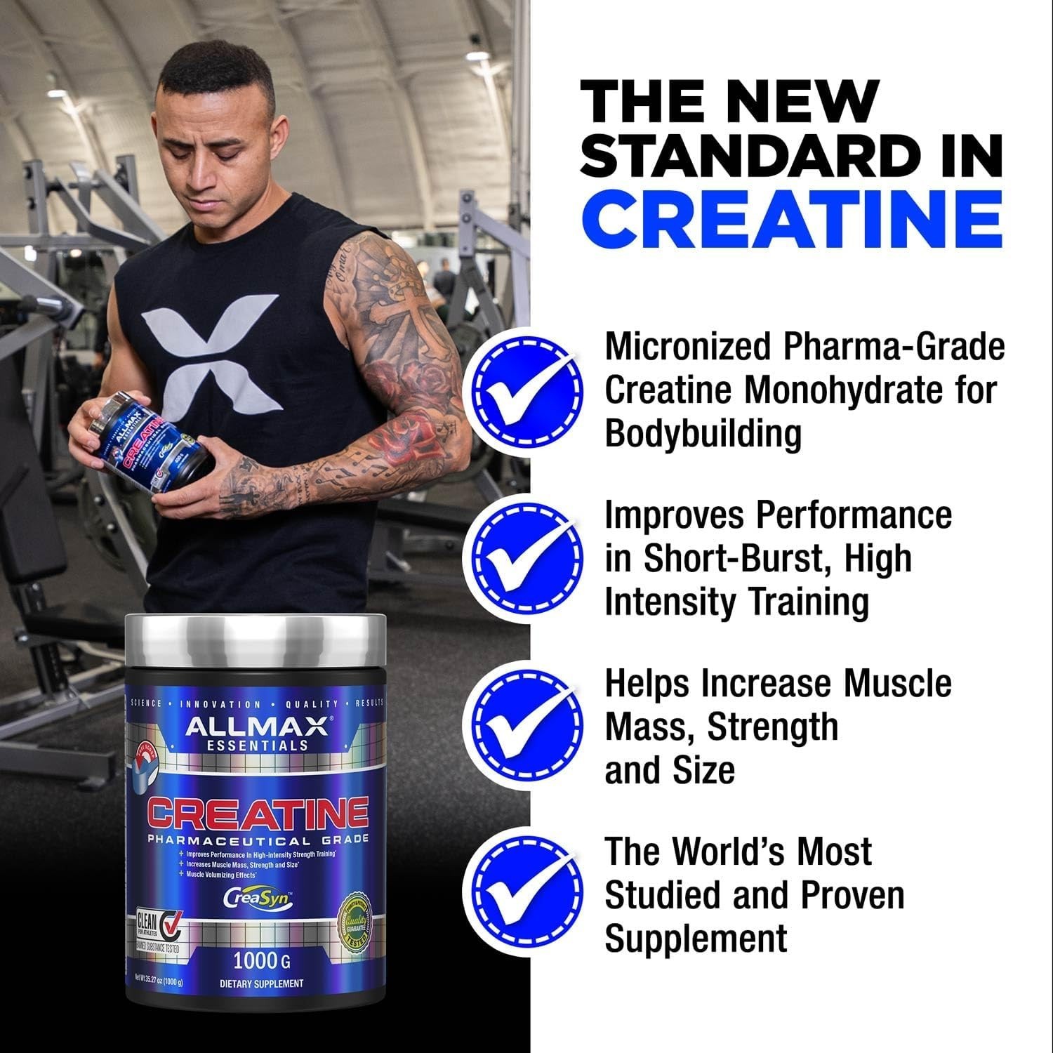 Micronized Creatine Monohydrate 3.53 Oz – Fast Absorption & Easy Mixing Formula
