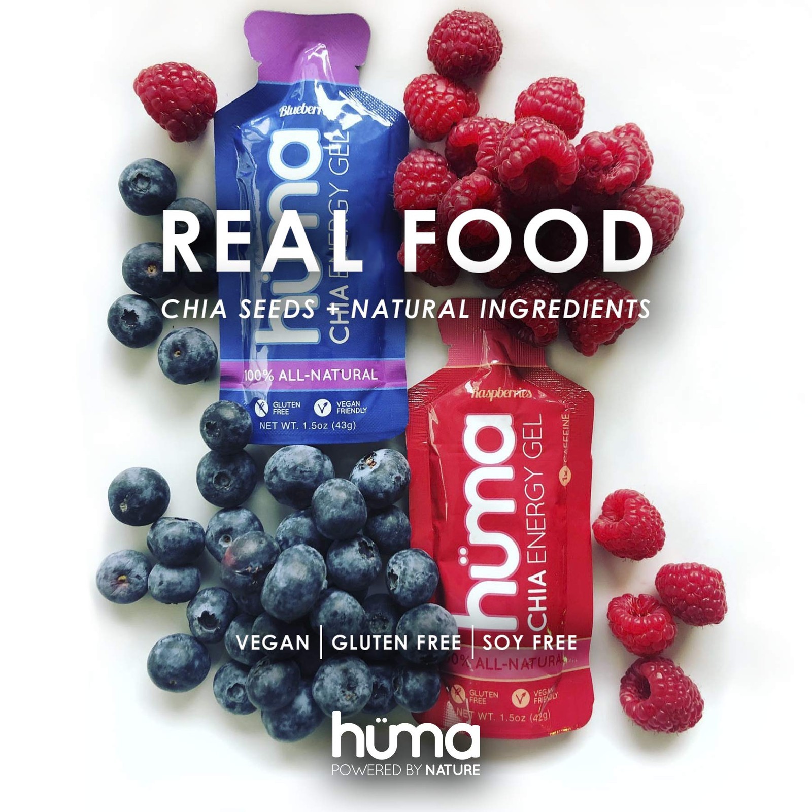 Huma Chia Energy Gel, Variety 12 Pack – 1.5 Ounce (Pack of 12),