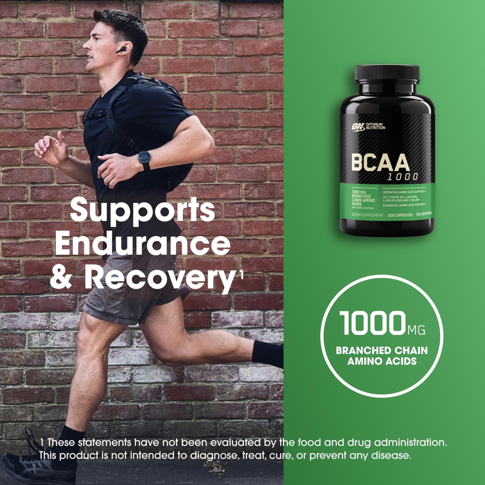BCAA 1000, 200 Ct