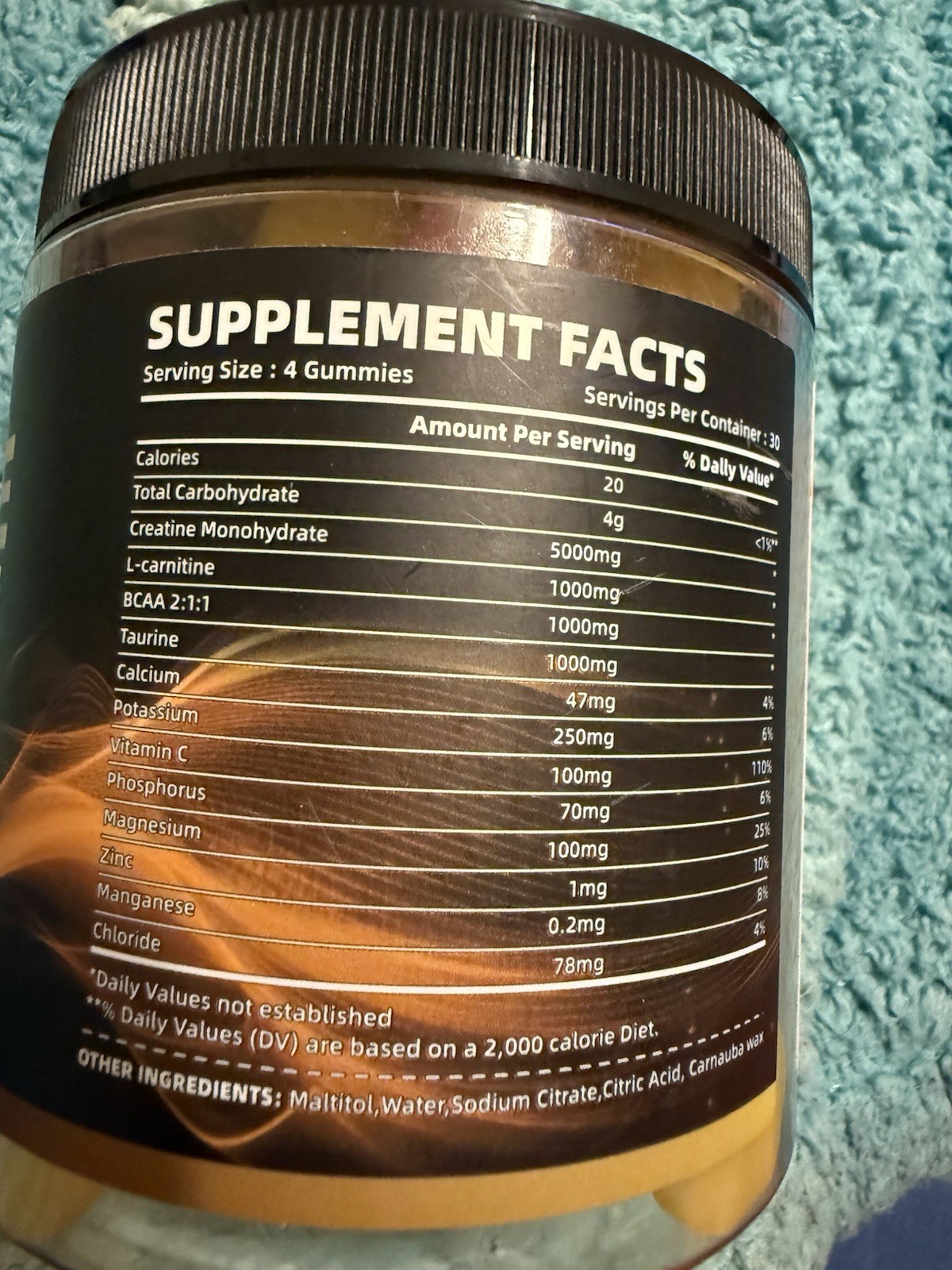 Happyummmm Creatine Monohydrate Gummies Watermelon Pineapple X10 Power 120 Piece