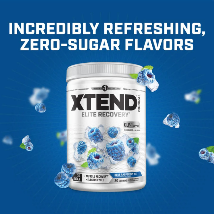 XTEND Original BCAA Powder, Blue Raspberry Ice, 30 Servings