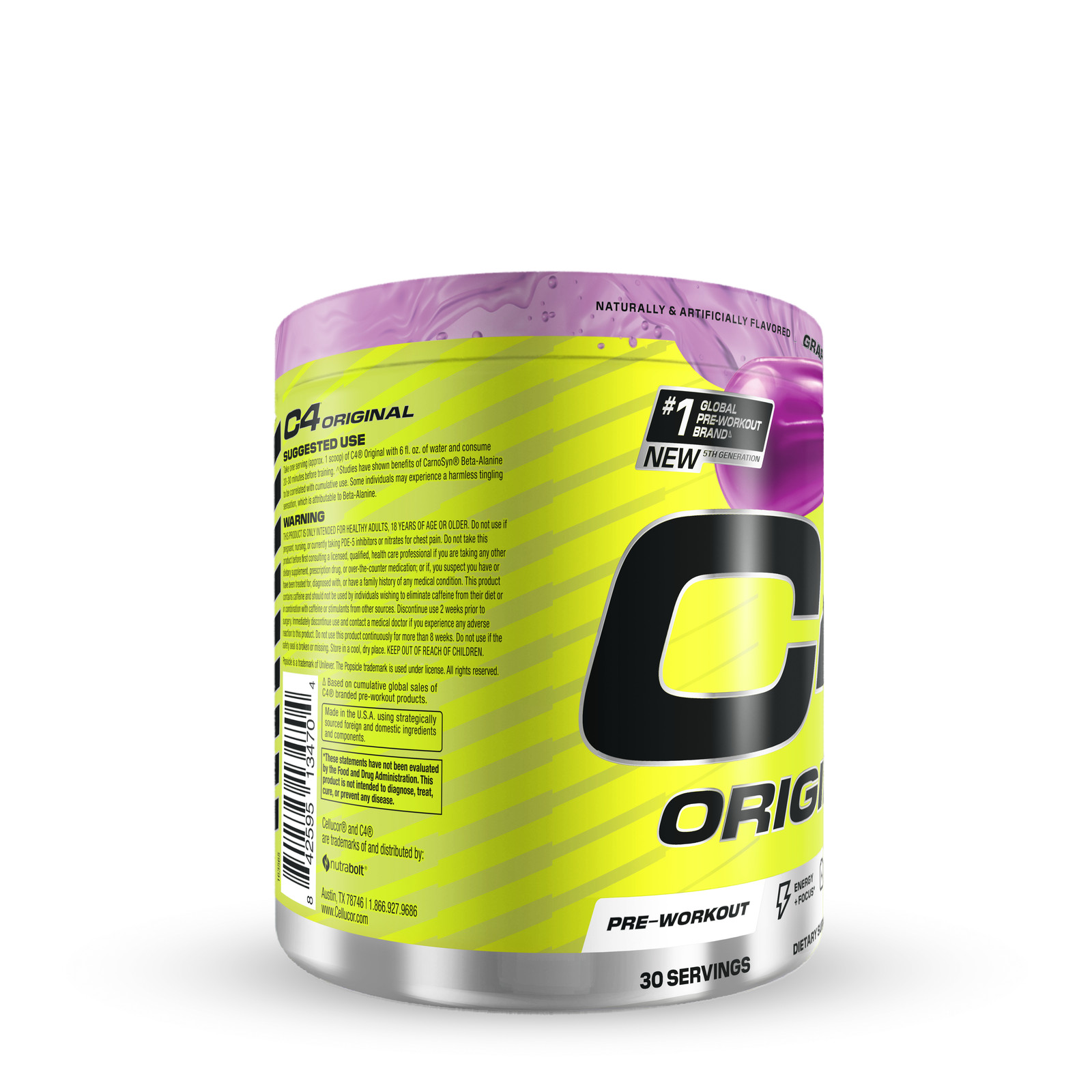 C4 Original Pre-Workout – Grape Popsicle (30 Servings)
