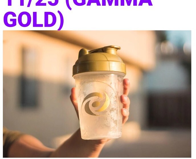 G Fuel OG GAMMA GOLD Shaker Cup 16 oz GFuel RARE 2016 or 2017 OG Gamma Labs