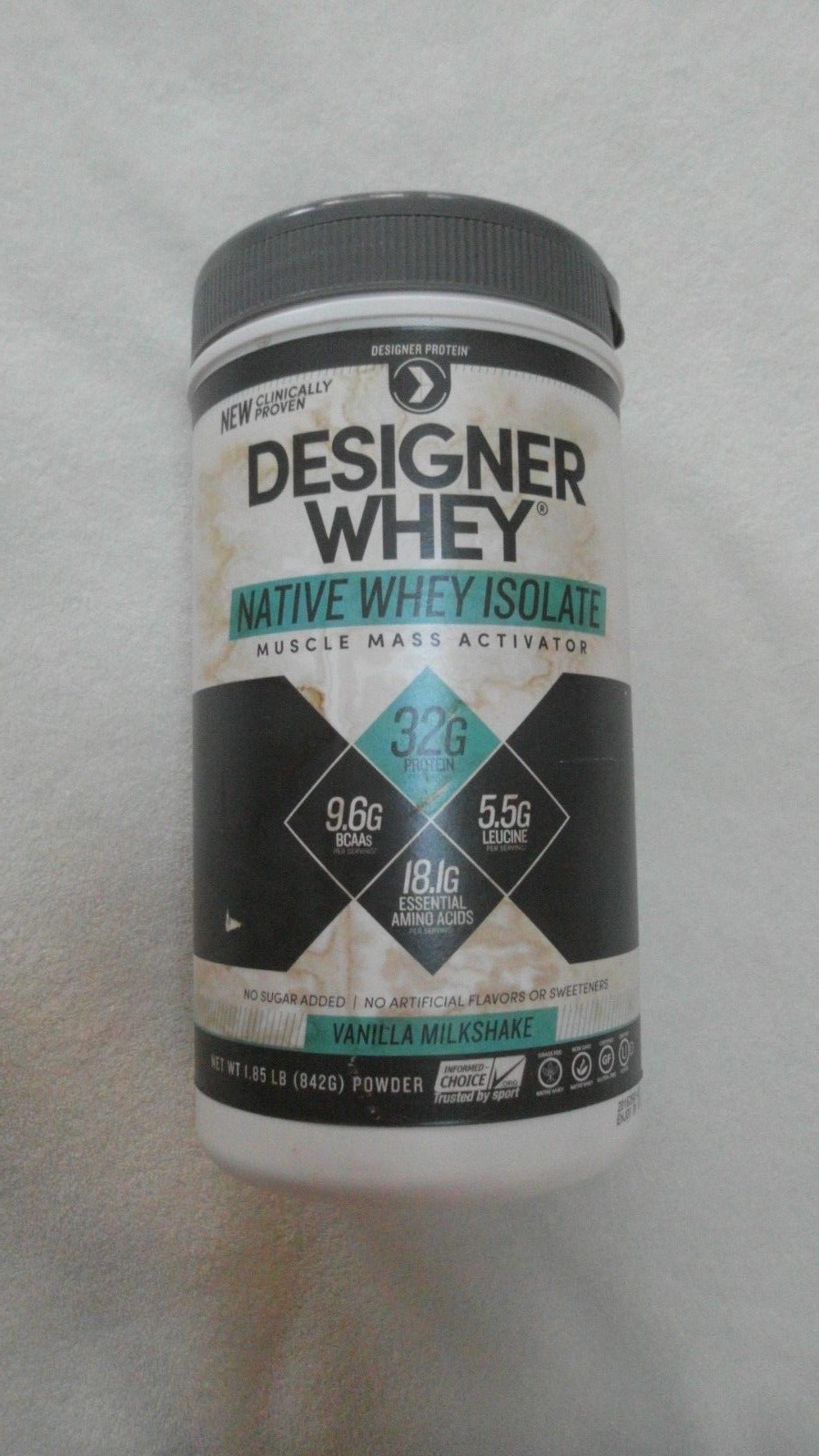 Designer Protein Designer Whey Native Whey Isolate Vanilla Milkshake 1.85 lbs