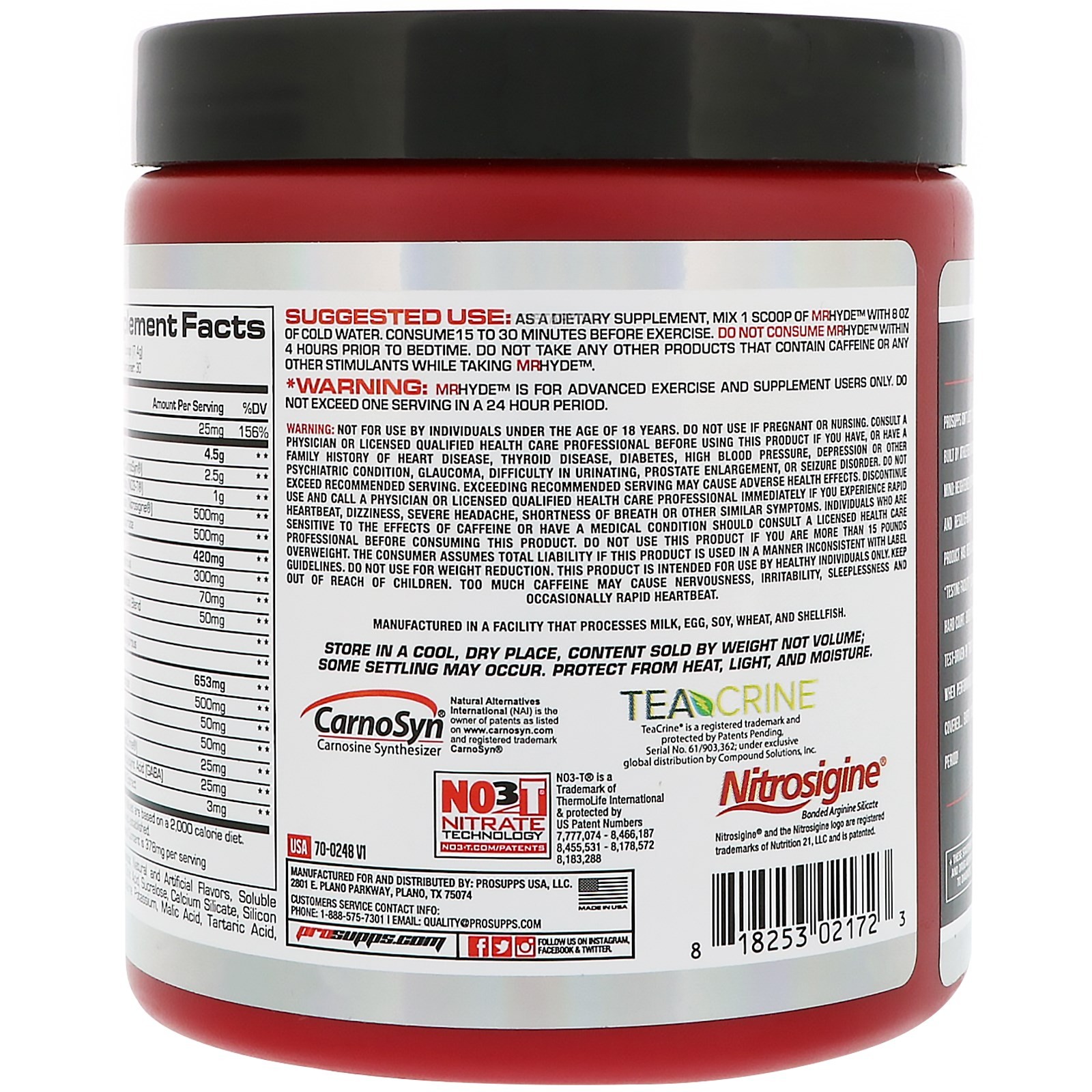 Hyde Xtreme, Hard-Hitting Energy Pre Workout, Blue Razz, 7.4 oz (210 g)