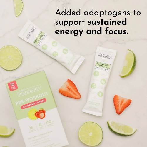 Just Ingredients Pre-Workout Sports Drink Powder Packet – Strawberry Limeade