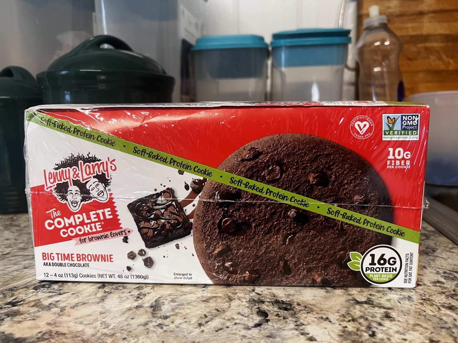 Lenny & Larry’s Complete Protein Cookie 2 Ounce (Pack of 12) Big Time Brownie