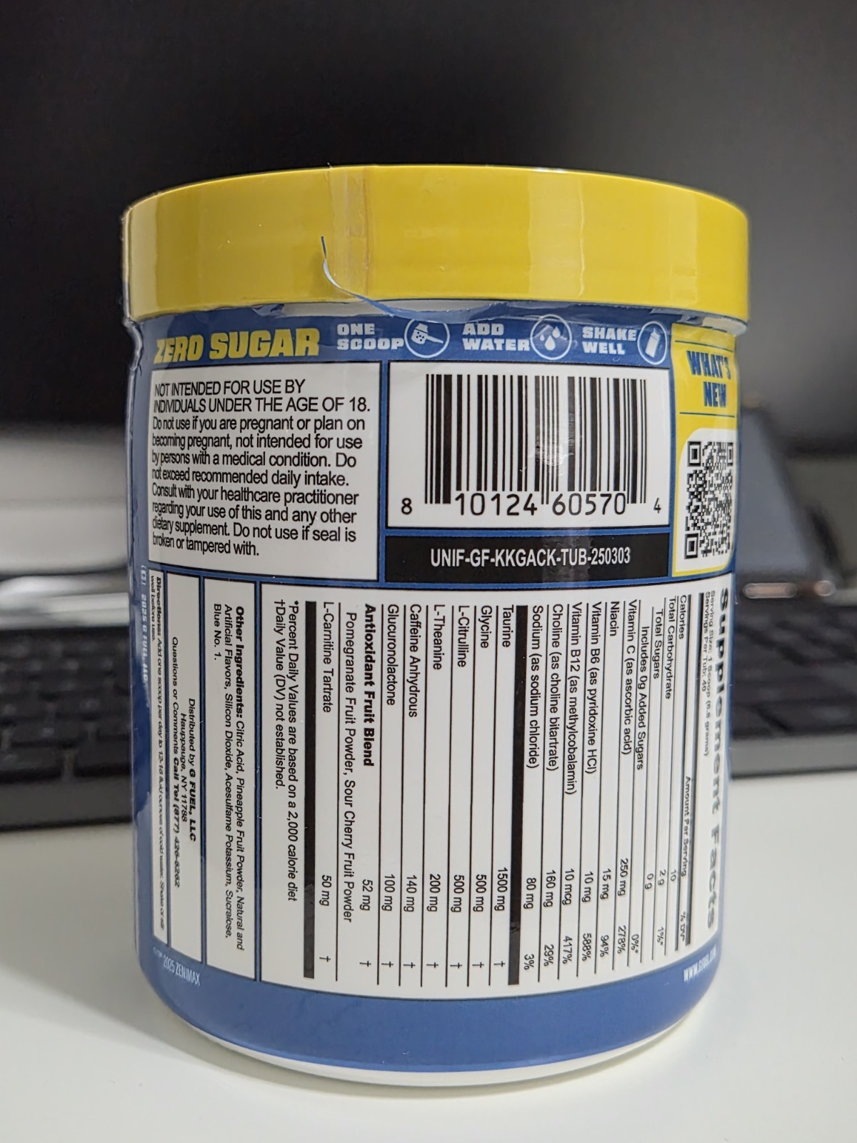 G Fuel Fallout Nuka Cola Tropical Citrus Berry Energy Formula 40 Serving 2.0