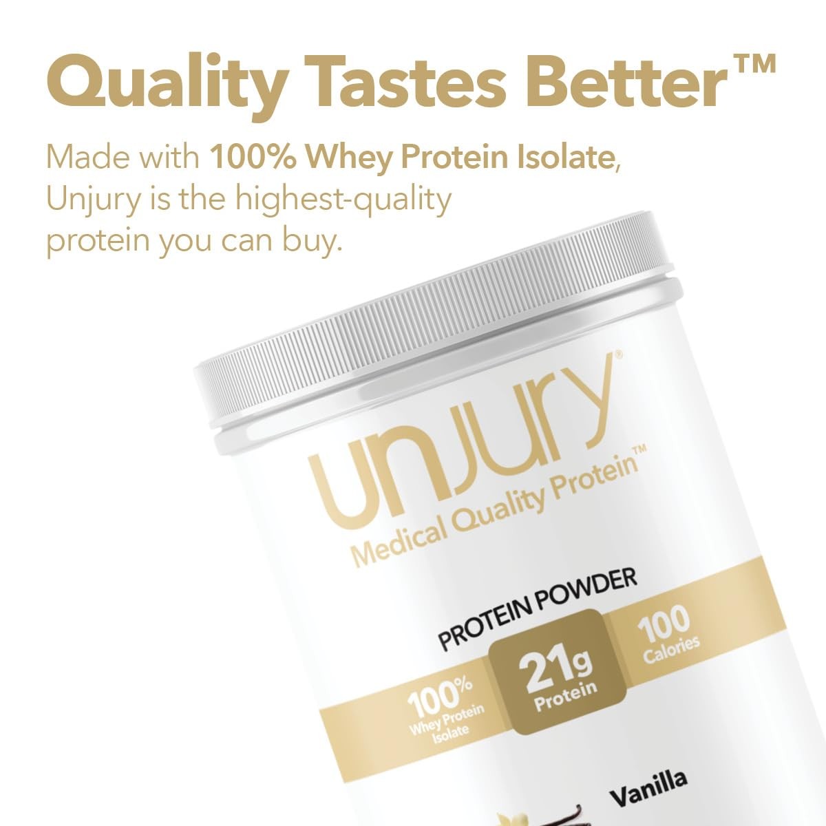 Whey Protein Powder Vanilla 21g 100% Whey Isolate Low Carb Lactose Free 15