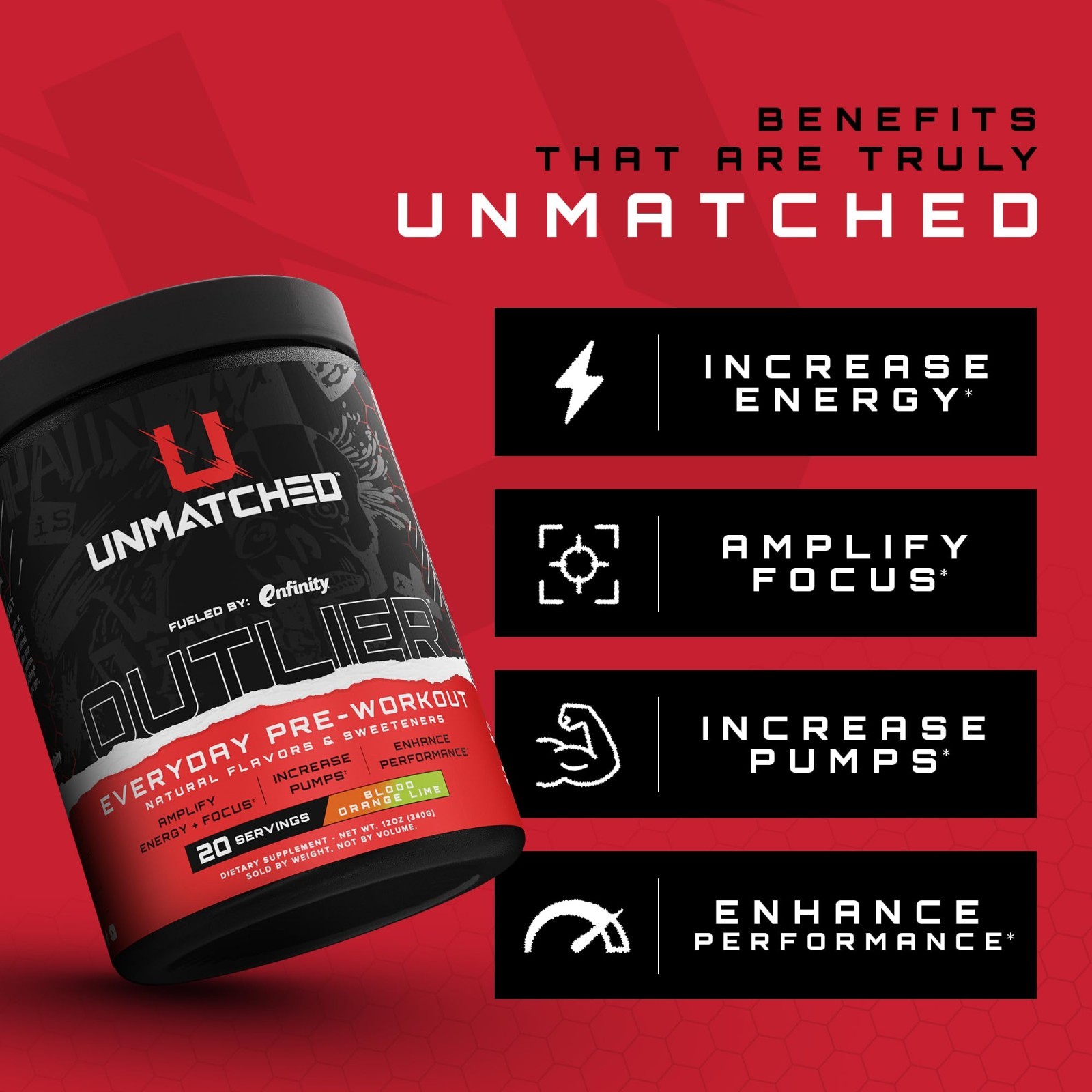 Pre-Workout Energy & Focus Supplement, Pink Lemonade Flavor, 20 Servings