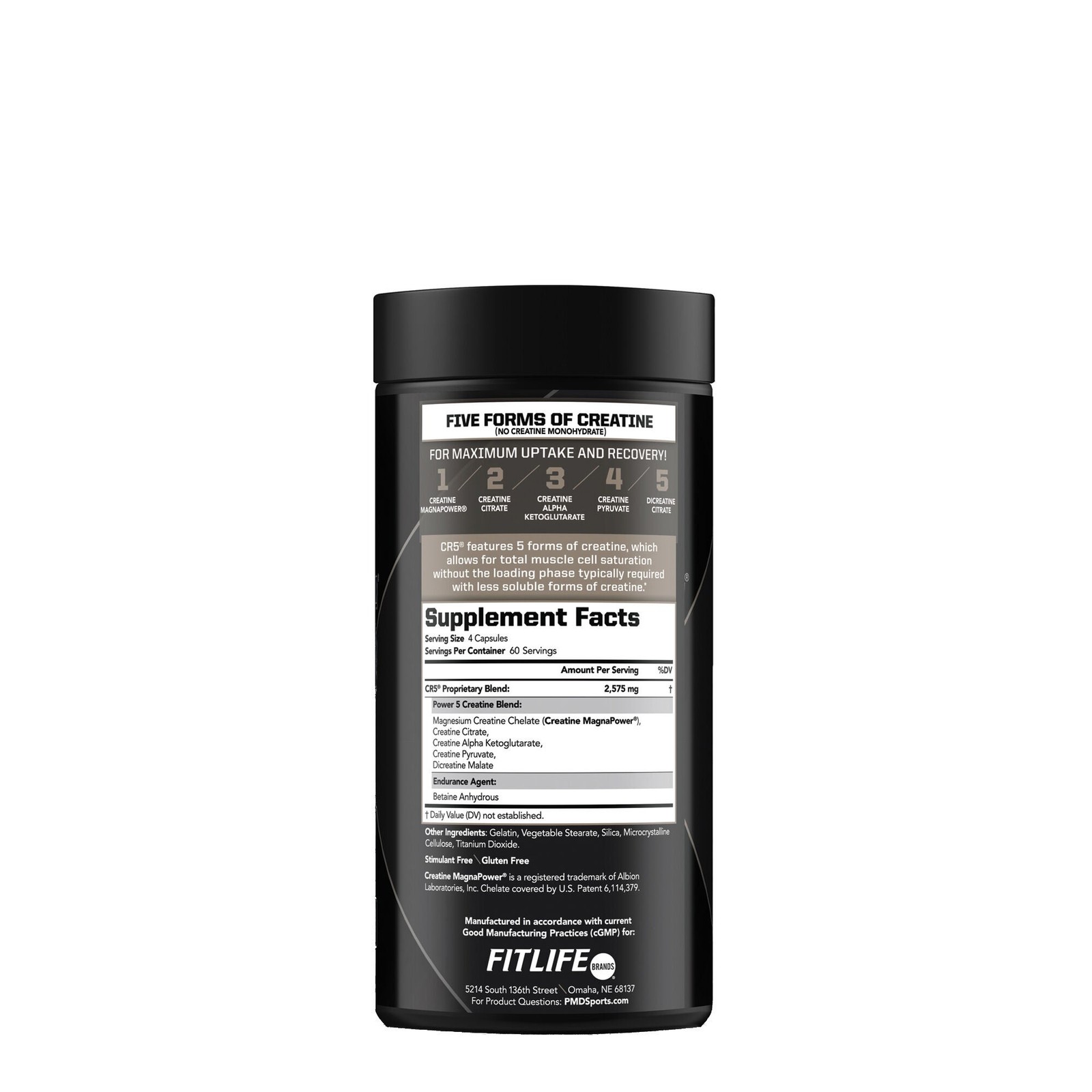 CR5® Creatine – 250 Capsules (60 Servings)