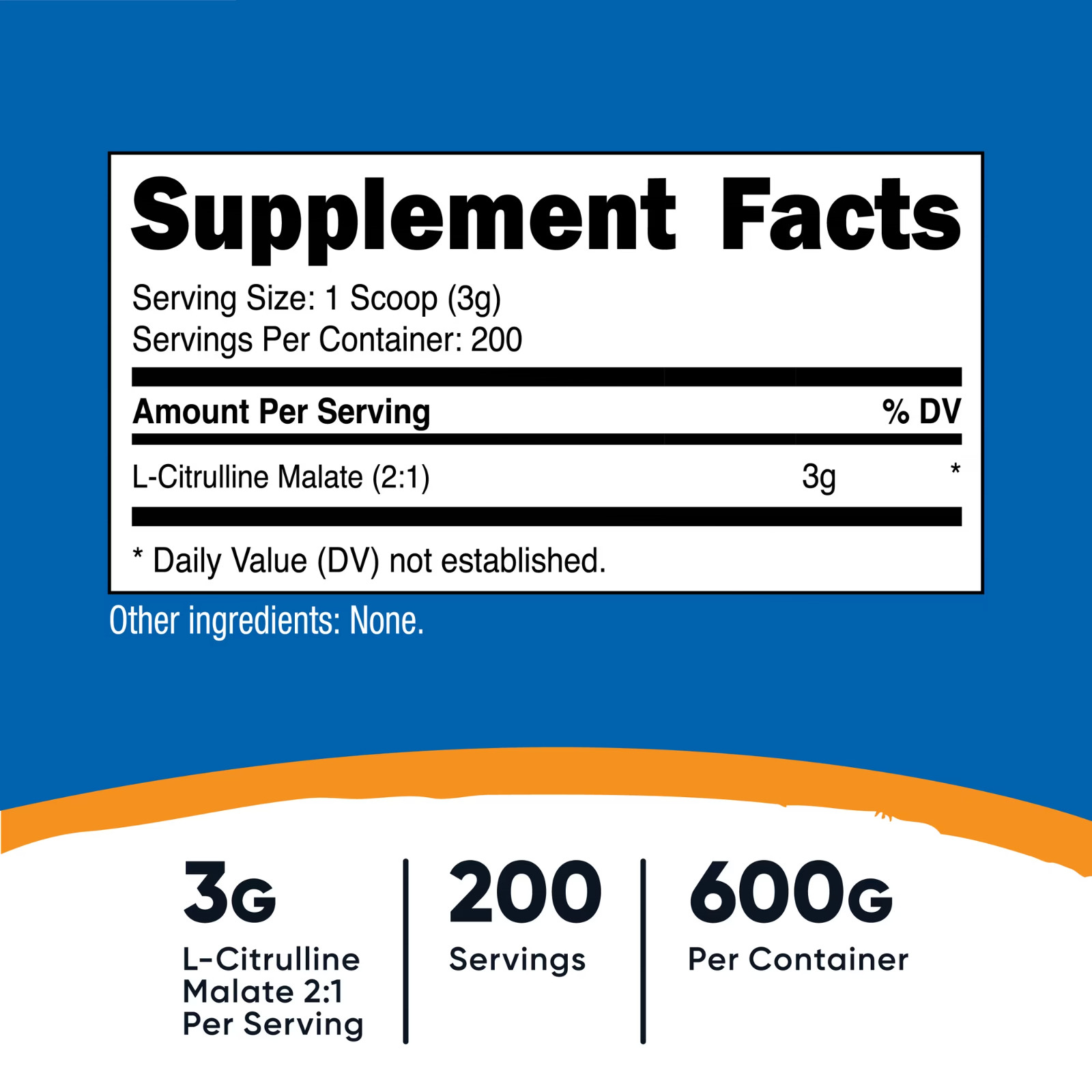 Nutricost L-Citrulline Malate 2:1 Powder 600g Pre Workout Supplement