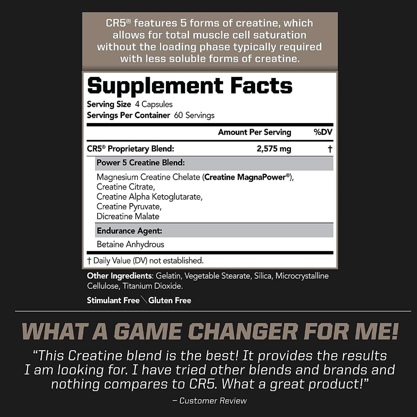 PMD Sports CR5 Professional Creatine Complex – Improved Recovery, Reduce