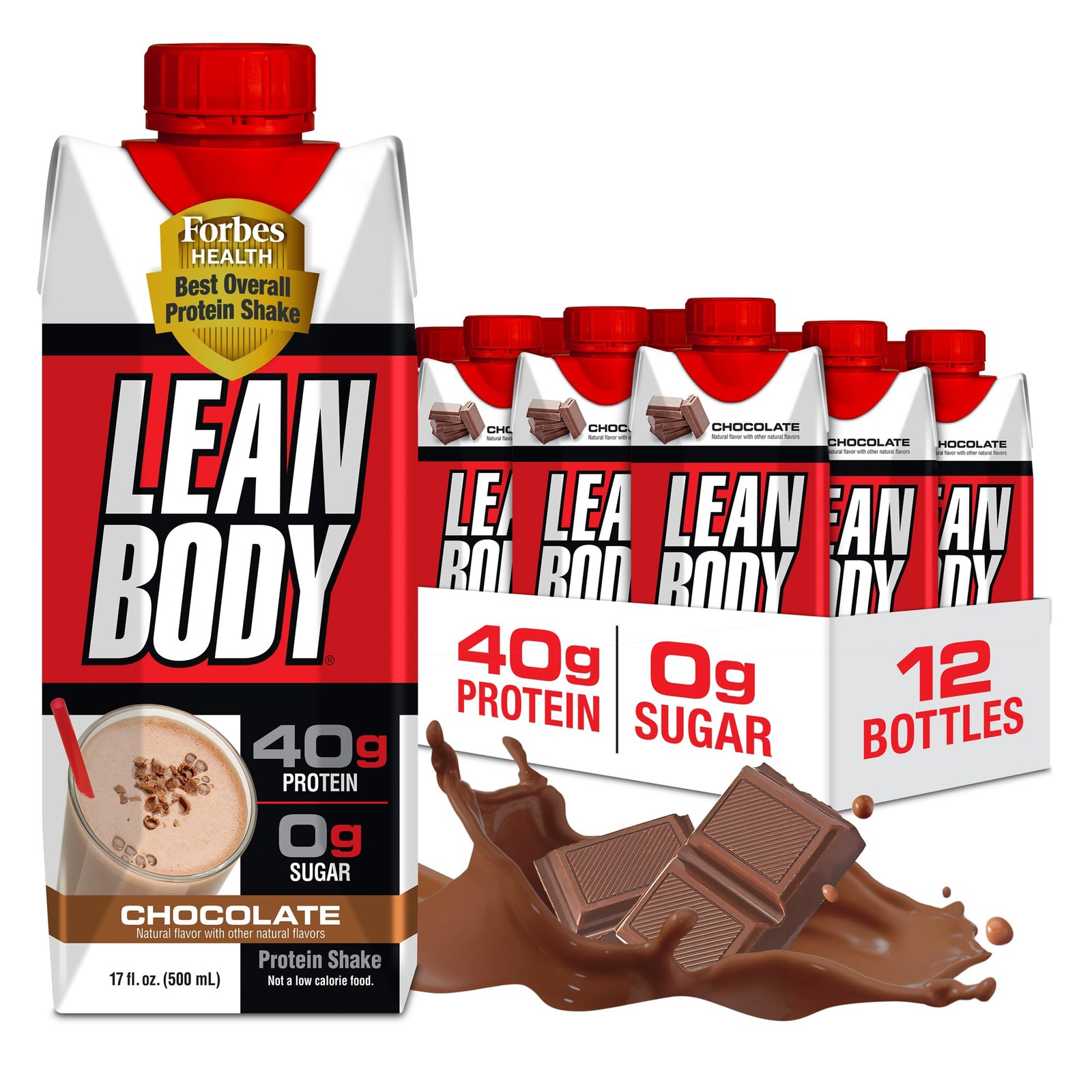 Labrada Lean Body Ready-to-Drink Chocolate Protein 17 Fl Oz (Pack of 12)