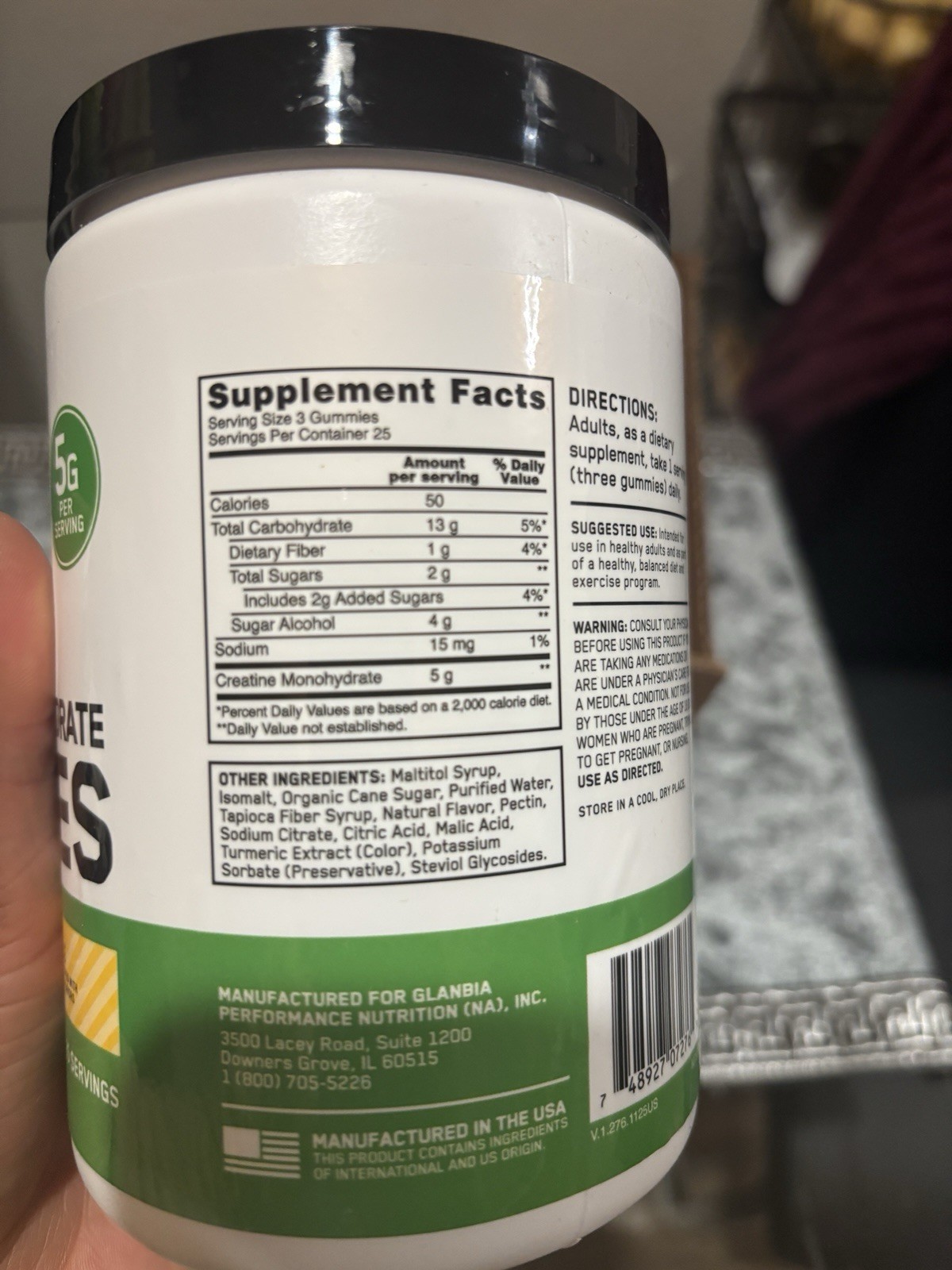 Optimum Nutrition Creatine Monohydrate Gummies 75 Count 25 Servings – Brand New