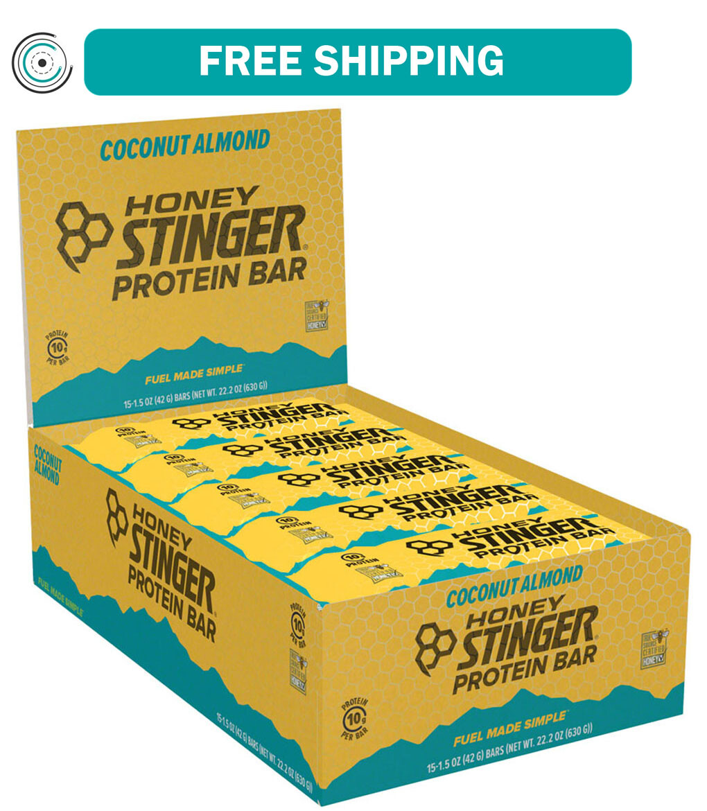Honey Stinger 10g Protein Bar Chocolate Coconut Almond Box of 15 Gluten-Free